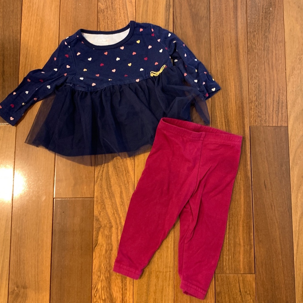 Baby girls two piece set size 9 months